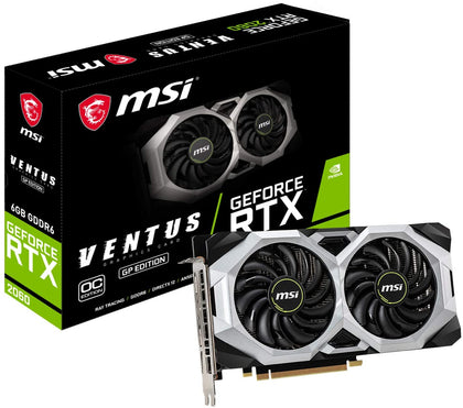 G206VPC MSI GeForce RTX 2060 Ventus GP OC Graphics Card 824142191156
